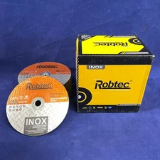 Set of 25: Robtec White Aluminum Oxide Steel Cut Off Wheels 4" X 1/32" X 3/8"