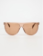 NWOT 279 Rag  Bone RNB 1056/S Iconic Polarized Sunglasses Flat Top Brown