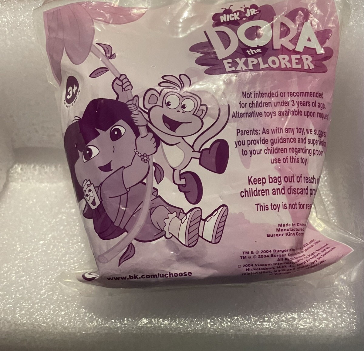 2004 DORA THE EXPLORER BURGER KING BACKPACK TOY NEW IN BAG