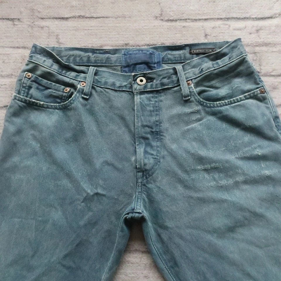 Pantalones de mezclilla ajustados vintage de rugby Ralph Lauren talla 31 32 polo azul lavado Foto 2 de 4