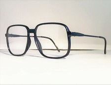 TRUE VINTAGE BELLE QUALITE ELAN SUBTLE DARK BLUE EYEGLASS FRAMES NOS KOREA 56mm