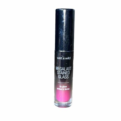 Wet n Wild Megalast Stained Glass Lip Gloss #1111447 Kiss My Glass HOT PINK
