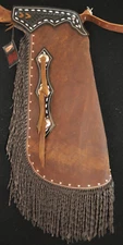 Custom Made Leather Chinks/Distressed Chaps/Made In USA