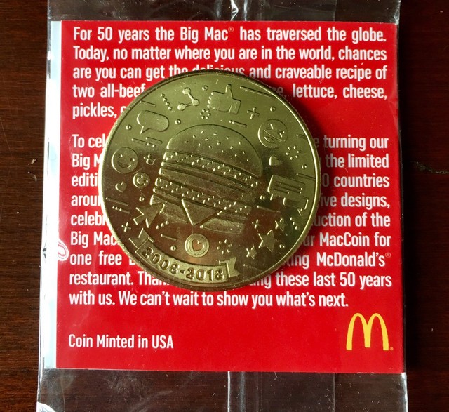 McDonalds 50 Years Of Big Mac Collectors Coin Token MacCoin Sealed 2008 2018 eBay