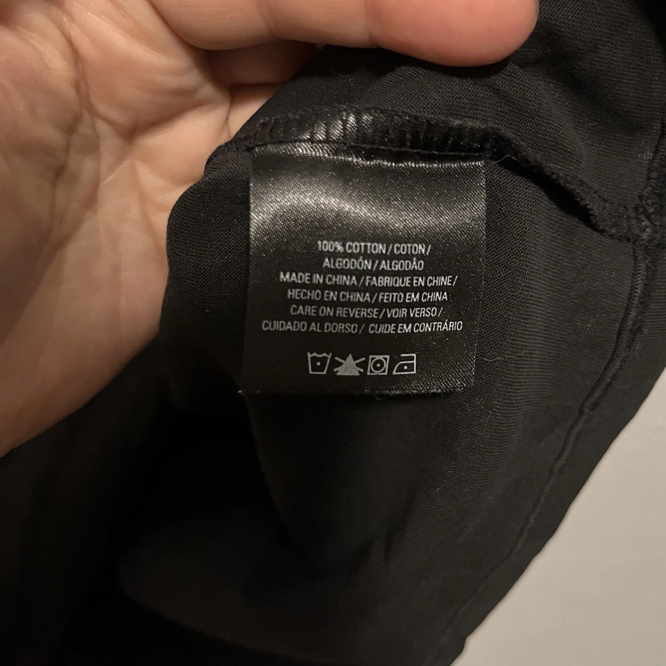 Elie Tahari Black Polo Shirt With Brown Collar and Neck Trim Size Medium - Image 4 of 4