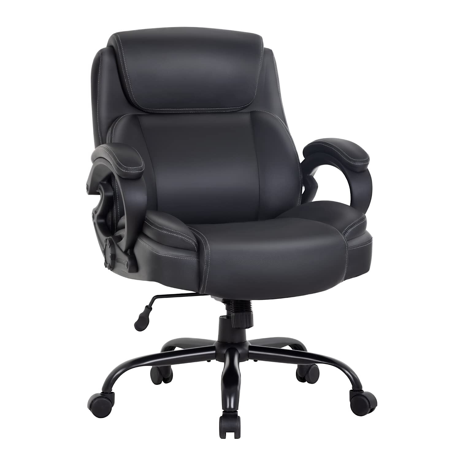 Big and Tall Office Chair 400lbs Wide Seat Ergonomic Desk Chair with Lumbar S...