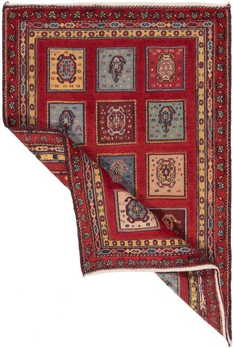 Nimbaft Handgeknüpfter Perserteppich 123x88 cm-Nomadic,Orient,Carpet,Rug,Rot - Bild 2 von 10