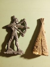 Rare 2 Vintage Lead Figures rare  One TP 1 Indian Firing Arrow.