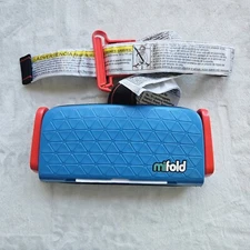 Mifold Grab-And-Go Compact Car Booster Portable Seat Black / Blue Traveling Seat