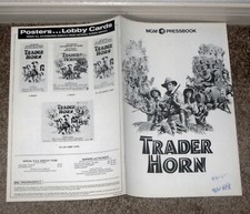 TRADER HORN original 1973 movie pressbook ROD TAYLOR/ANNE HEYWOOD