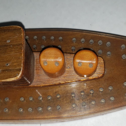 Gioco presepe in legno vintage 12" da tavolo corazzata nave militare con mazzo lucite - Foto 15 di 20