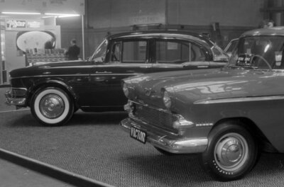 Vauxhall Victor and Humber Super Snipe Motor Show 1959 Car Old Photo