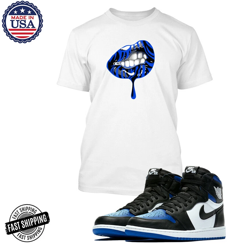 Jordan 1 royal blue shirt 2025