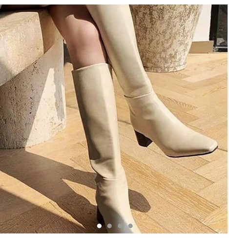 Shein Square Toe Heeled Boots, UK size 