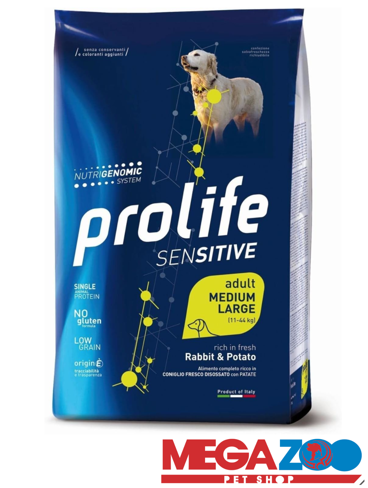 Prolife Dog Sensitive Adult Medium Large Coniglio e Patate 10 kg (Rabbit) NEW