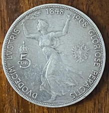 Austria, 5 Corona 1908, Franz Joseph I., RDR, Silver