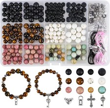 Bracelet Making Supplies with Spacer Beads and Natural Gemstones
