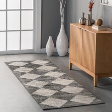 nuLOOM Gianna Grey Trellis Power Loomed Runner Rug, 2' x 8' CFDR12A-2808