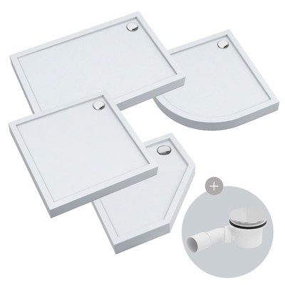 AQUABAD Duschwanne / Duschtasse Ultima mit LeakProtect Technologie Smooth White