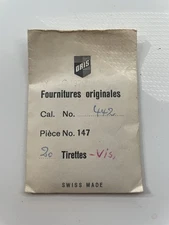 Oris Part #147 & 5460 Setting Lever & Screw Parts Lot Cal 442 New Old Stock