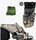 Womens Size 9 Aersoles Hazel Sandal Shoes Black And White — photo 5