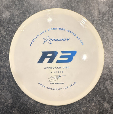 Prodigy Discs A3 750 Plastic Luke Humphries Signature Series PDGA ROY White 172g