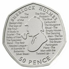 2019 Sherlock Holmes 50p Coin UNC Uncirculated (Fifty Pence)