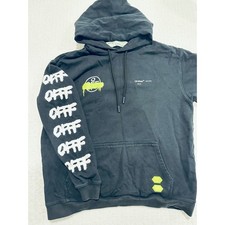 OFF-WHITE Main Label 2019 Special Edition Black Lime Hoodie Large