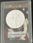 Silver 2002 American Eagle 1 oz. Fine Silver .999 US Mint Silver Eagles 1oz Coin