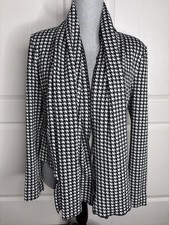 Cabi 3904 Dream Girls Houndstooth Blazer Black White Check Size Small