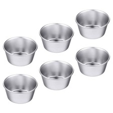  6 Pcs Törtchen Backen Metall-Eierkuchen Muffins Backform Mini Förmchen