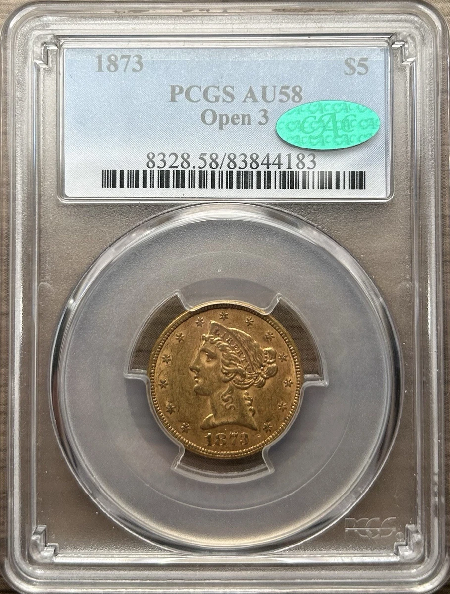 1873年 OPEN 3 $5 リバティ 金貨 NGC AU 55/NGC-14 1873 Year Half Eagle $5 US Gold Coins (Pre - 1933) for sale | eBay