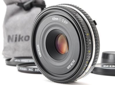 [MINT] Nikon Ai-S 45mm f/2.8 P Black Late Model AIS MF Pancake Lens from JAPAN