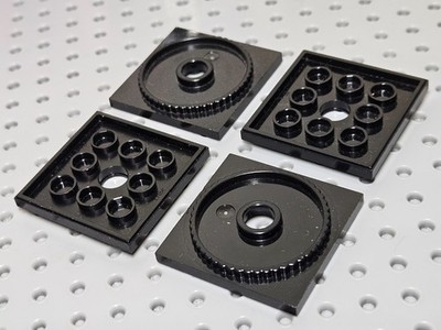 Lego Plattenspieler Click Rotation Basis 4x4 [61485] schwarz x4