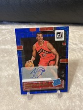 2022-23 Donruss Christian Koloko Rated Rookies Choice Blue RC Auto #/49 Raptors