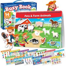 Montessori Preschool Busy Book for Toddlers Ages 3 and Up - Preassembled - Pr...