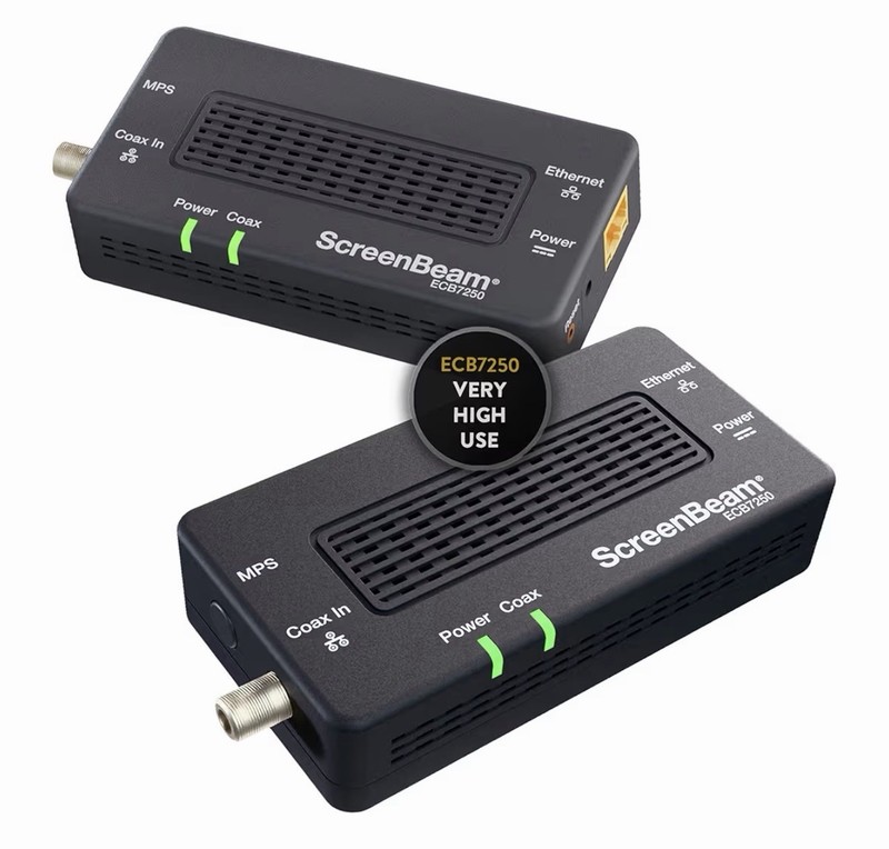 MoCA 2.5 Gigabit Network Adapters, 2-Pack, 2.5Gbps Backhaul