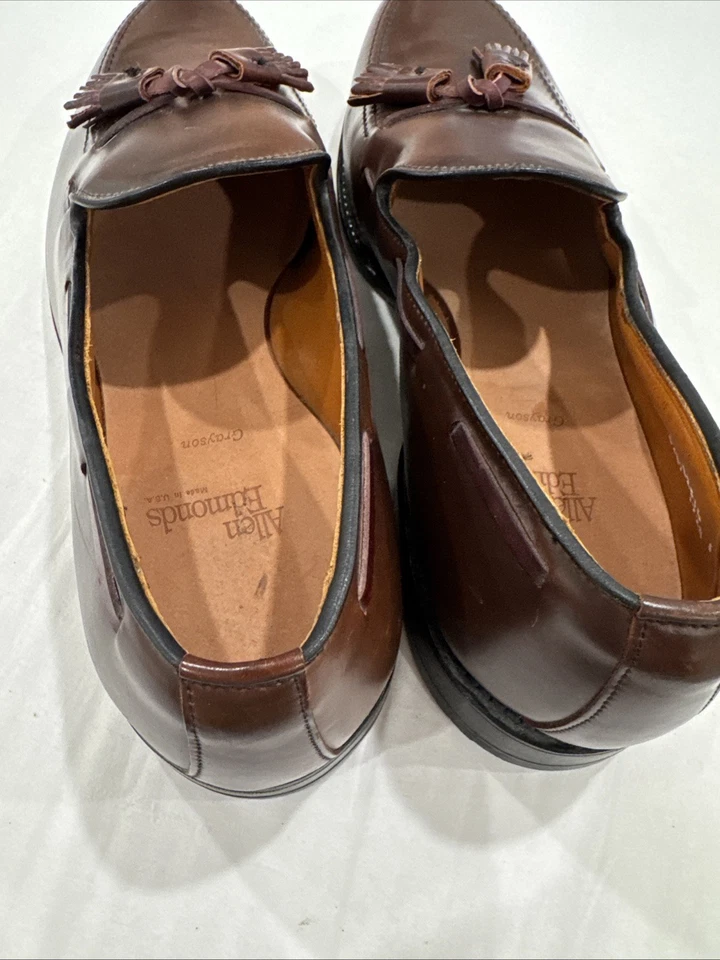 NUEVO SIN CAJA MOCASINES ALLEN EDMONDS GRAYSON CORDOBÉS CONCHA MARRÓN 11E $850.00 Foto 4 de 4