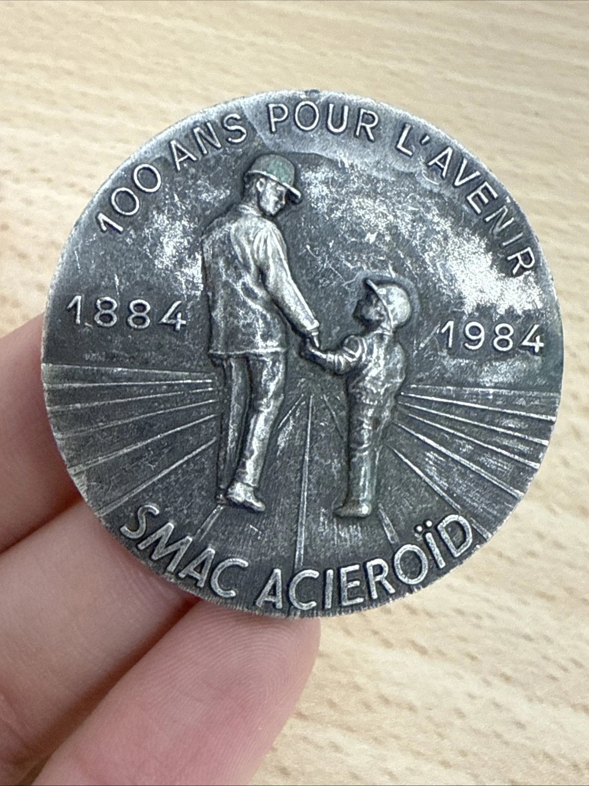 Médaille 100 Ans Pour L’avenir SMAC ACIEROÏD 1884 1984