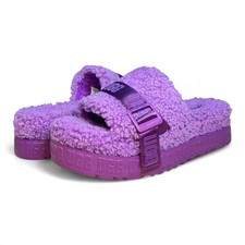 Womens Ugg Oh Fluffita Shearling Slide Sandals, Purple Sky 1113475