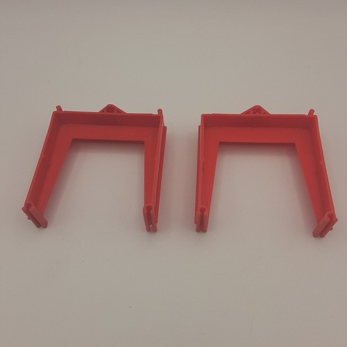 2 Vintage Hot Wheel Hazard Hill Sky Show Accessory Clamp Joiners 1969 Mattel Red - Picture 3 of 12