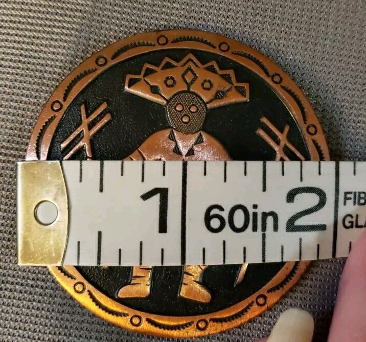 Vintage Solid Copper Brooch Native American Kachi… - image 4