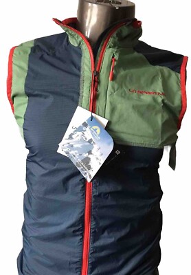 LA SPORTIVA JACKE Weste Herren XS / S blau grün Latitude Weste leicht neu mit Etikett