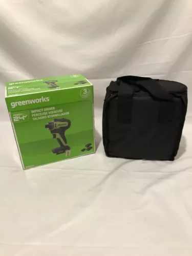 Greenworks 24V Cordless Impact Driver, (2) 2.0Ah Batteries, BAG IS24L221 NEW