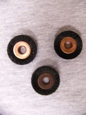 1" Nylon Wheel Brush .006 Nylon Copper Center 1/4" Arbor - Qty 3 FREE SHIPPING