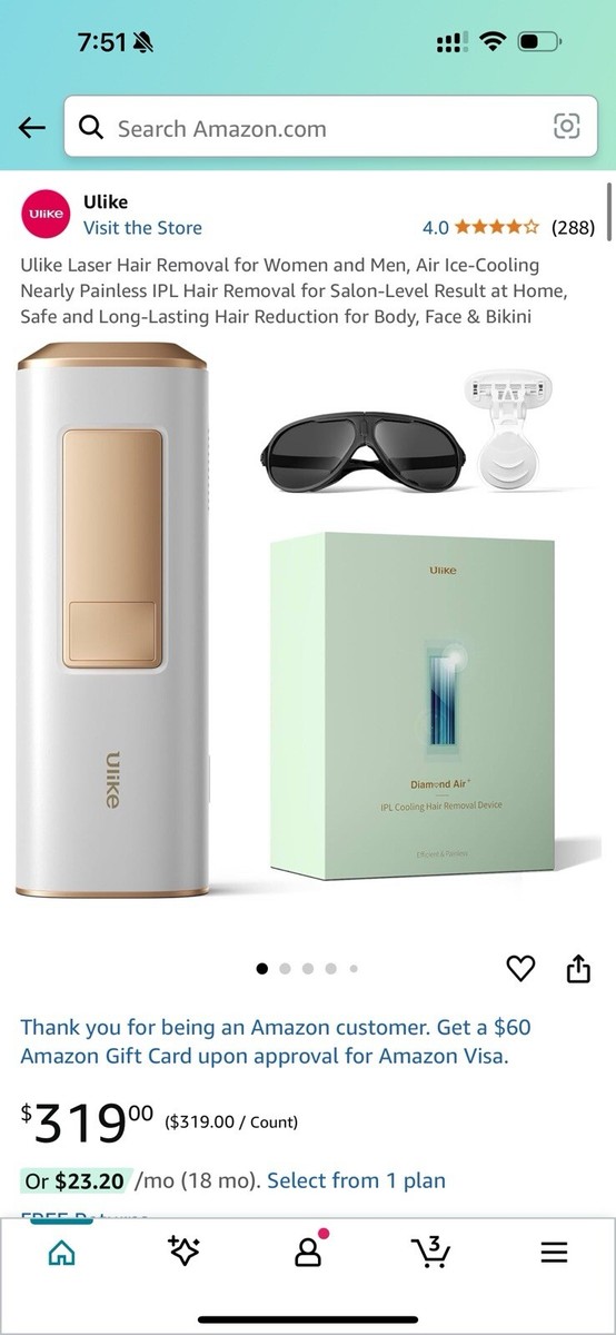 Ulike Diamond Air IPL Hair Removal Device New | eBay