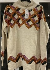 Next Ladies Christmas Sequin Sparkly Jumper B...