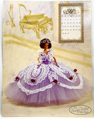 1998 AnniePotter Miss March Fashion Doll Crochet Pattern Wedding Ball Gown 11632 - Picture 1 of 2