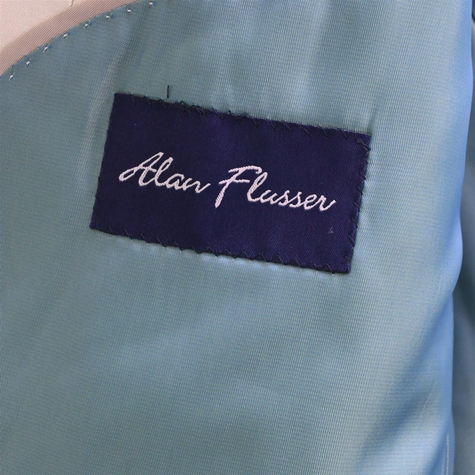 Blazer Abrigo Deportivo Chaqueta Alan River 42R Seda Algodón Beige Caqui Para Hombre Foto 4 de 4