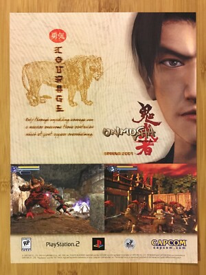 Onimusha Warlords PS2 2002 Vintage Print Ad/Poster Official CAPCOM Art PS4 Xbox